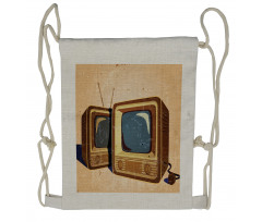 Nostalgic Televisions Drawstring Backpack