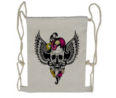 Crazy Design Skull Drawstring Backpack