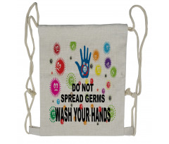 Do Not Spread Germs Drawstring Backpack