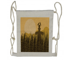 Corn Field Drawstring Backpack