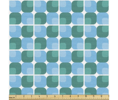 Geometrik Parça Kumaş Mozaik Kareli Arka Plan Üzerine Daireler