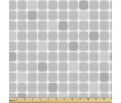 Geometrik Parça Kumaş Köşeleri Dairesel Tekrarlayan Kareli Afiş