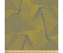 Geometrik Parça Kumaş Origami Çiçek Desenli