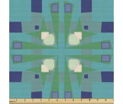 Sanatsal Parça Kumaş Geometrik Şekillerden Oluşan Soyut Çalışma