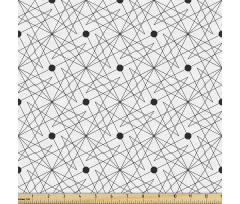 Geometrik Parça Kumaş Siyah Beyaz Sarmal Desenli