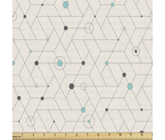 Geometrik Parça Kumaş Labirent Hat Şerit Görünümlü Izgara Desen