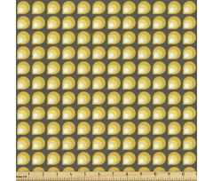 Geometrik Parça Kumaş Retro Simetrik Dizilimli Oval Damla Desen