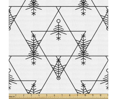 Geometrik Parça Kumaş Modern İnce Çizgili Ters Düz Üçgenler 