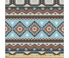 Bohem Parça Kumaş Dokuma Efektli Retro Tribal Geometrik Desen