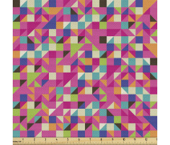 Geometrik Parça Kumaş Rengarenk Eğlenceli Yaratıcı Mozaik Desen