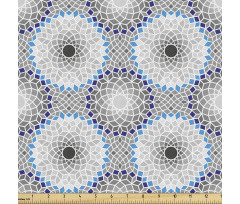 Mozaik Parça Kumaş Taş Görünümlü Geometrik Dairesel Şekiller 