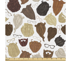 Hipster Parça Kumaş Popüler Kültürel Erkek Sakalları Çizimi