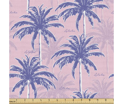 Tropikal Parça Kumaş Pastel Tonda Palmiye Ağaçları Deseni 