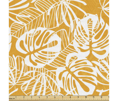 Egzotik Parça Kumaş Tropik Palmiye Yaprakları Sanatsal Çizimi