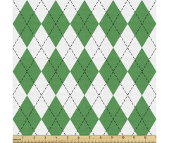 Geometrik Parça Kumaş Kesik Çizgili ve İçi Dolu Baklava Dilimi