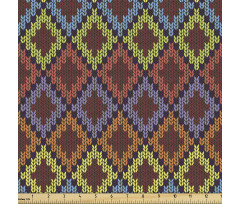 Soyut Parça Kumaş Tekrar Eden Rengarenk Kilim Motifleri Deseni