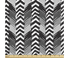 Soyut Parça Kumaş Koyu Tonlu Geometrik Motifli Karalama Çizim