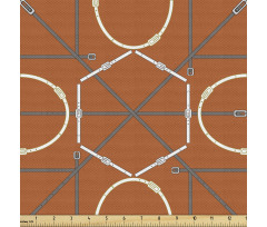 Çizgili Parça Kumaş Geometrik Altıgen Daire Formda Kemer Deseni