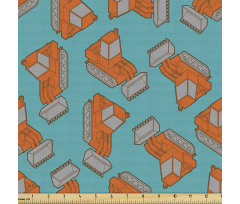 Soyut Parça Kumaş Grafik İnşaat Aracı Taşıt Traktör Kazıma