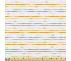 Geometrik Parça Kumaş Beyaz Fon Üzerinde Turuncu Çizgi Desenli
