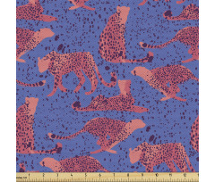 Egzotik Parça Kumaş Modern Tropik Tasarım Devamlı Leopar Deseni