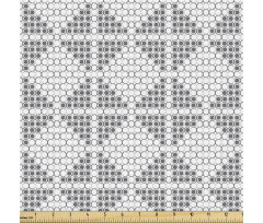 Geometrik Parça Kumaş Dairelerle Baklava Deseni 