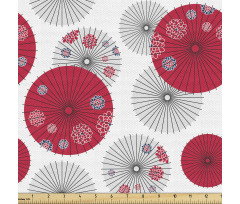 Etnik Parça Kumaş Geleneksel ve Zarif Çiçekli Japon Şemsiyeleri