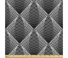 Fütüristik Parça Kumaş Kesişen İnce Çizgiler ile Üçgen Deseni