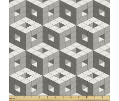 Geometrik Parça Kumaş Modern Tasarım Nötr Renklerde Soyut Şekil