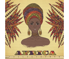 Etnik Parça Kumaş Güzel Afrikalı Kadın