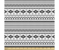 Etnik Parça Kumaş Tribal Motifler Geometrik Desen