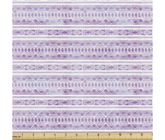 Geometrik Parça Kumaş Mor Desenli
