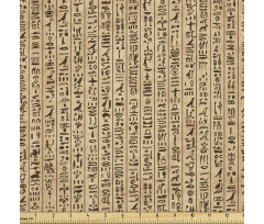 Antik Parça Kumaş Mısır Hiyeroglif Yazısı Papirüs El Yazması