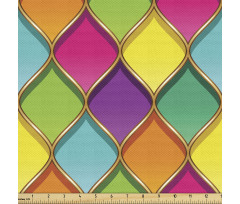 Geometrik Parça Kumaş Altın Detaylı Mozaik Desenli Kompozisyon