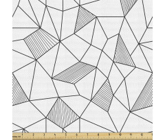 Geometrik Parça Kumaş Üzeri Çizgili Yamuk Şekilli İllüstrasyon