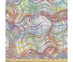 Geometrik Parça Kumaş Dalgalı Çizgili Yaratıcı İllüstrasyon