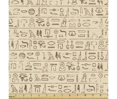 Mısır Parça Kumaş Antik Medeniyetin Hiyerogliflerinden Görsel
