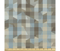 Geometrik Parça Kumaş Dörtgenlerden Oluşan Pikselli Kompozisyon