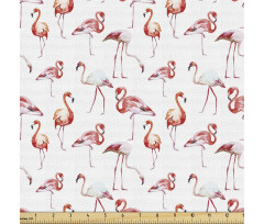 Doğa Parça Kumaş Tekrarlanmış Farklı Hareketler Yapan Flamingo
