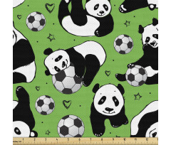 Futbol Parça Kumaş Ayak ile Oynanan Sporun Topu ve Panda Model