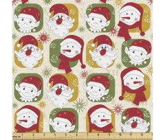 Yeni Yıl Parça Kumaş Noel Baba Çocuk ve Kardan Adam Emojileri