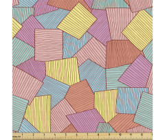 Soyut Parça Kumaş İç İçe Çizilmiş Karmaşık Geometrik Şekiller 