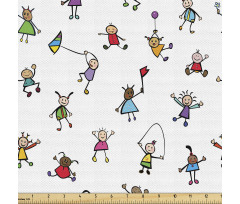 Eğlenceli Parça Kumaş Oyun Oynayan Neşeli Çocuklar Duvar Kağıdı