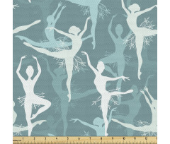 Kız Parça Kumaş Dans Eden Balerin Silüetli Zarif Duvar Kağıdı