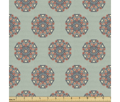 Etnik Parça Kumaş Mozaik Süslemeli Geometrik Retro Duvar Kağıdı