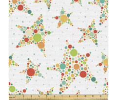 Yıldızlı Parça Kumaş Farklı Boyut Benekli Köşeli Cisimler Model