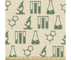 Bilim Parça Kumaş Laboratuvar Ortamındaki Deneyler Desenli