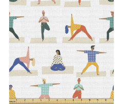Yoga Parça Kumaş Farklı Fiziksel Egzersiz Yapan İnsanlar Model