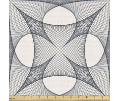 Geometrik Parça Kumaş Kesişen Çizgiler ile Dörtgen Desenleri
