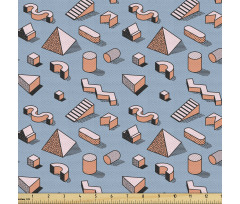 Geometrik Parça Kumaş Farklı Şekillerde Prizmalardan Model